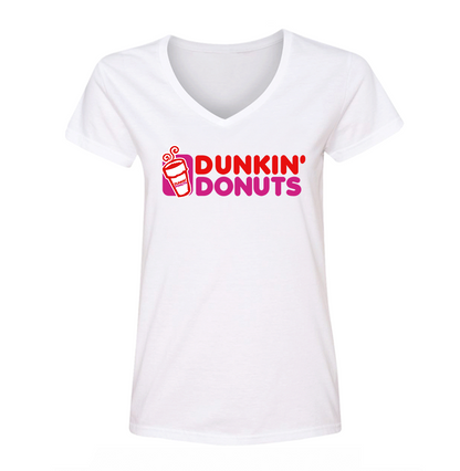 Women's Dunkin Donuts  V Neck T-Shirt