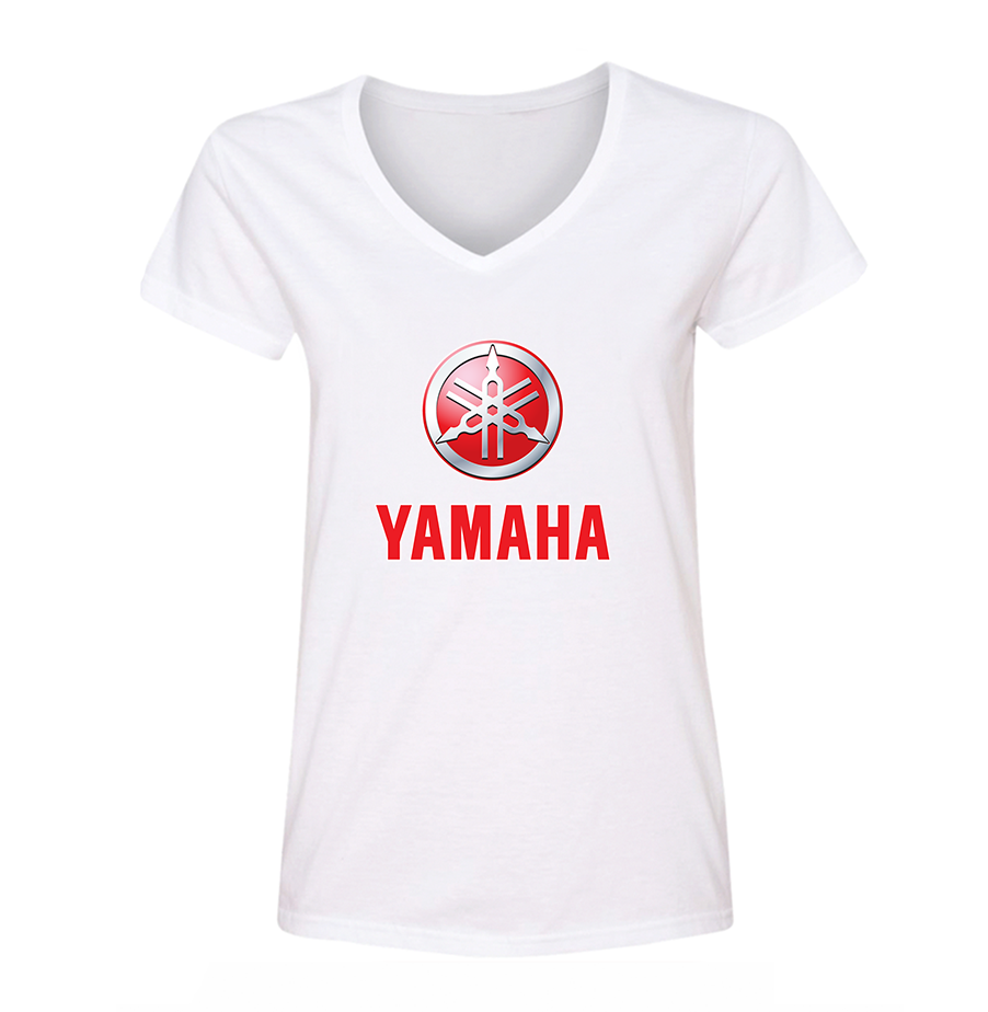Women's Yamaha Bike Motorcycle V-Neck T-Shirt