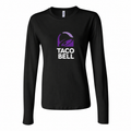 Women's Taco Bell Long Sleeve T-Shirt - Black corrected logo