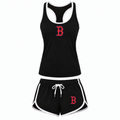 Women's Boston Red Sox Tank Top and Shorts Set, black