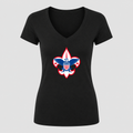 Women's Boy Scouts V Neck T-Shirt in black