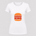 Women's burger king round-neck T-shirt, white
