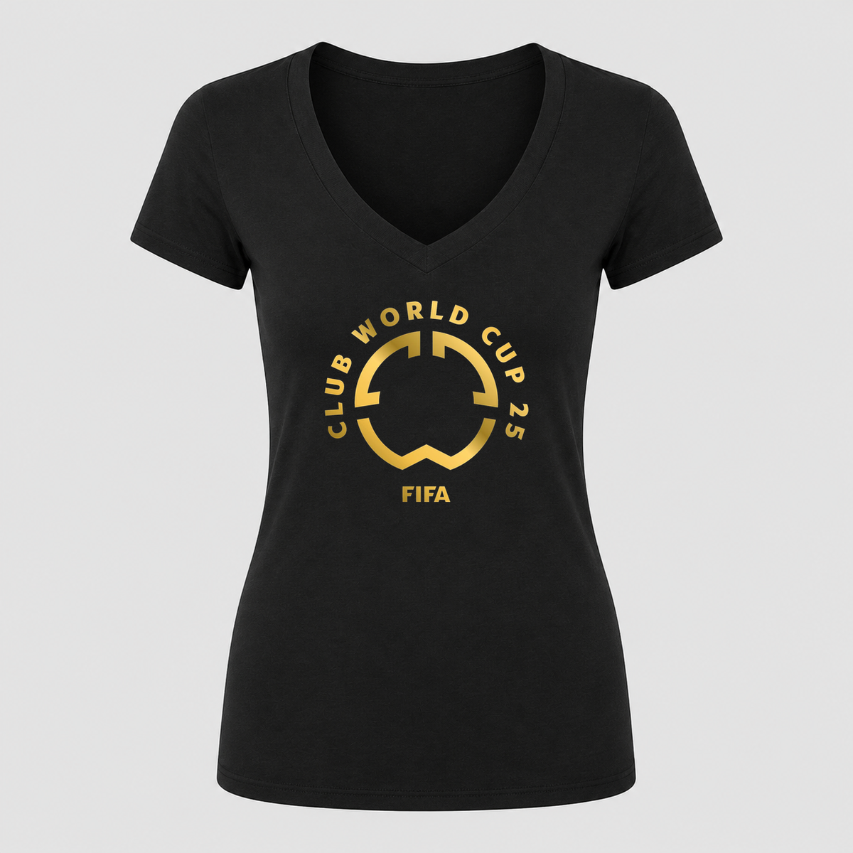 Women's FIFA Club World Cup 2025 V Neck T-Shirt in black