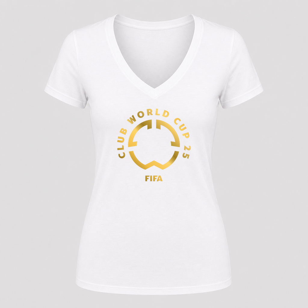 Women's FIFA Club World Cup 2025 V Neck T-Shirt in white