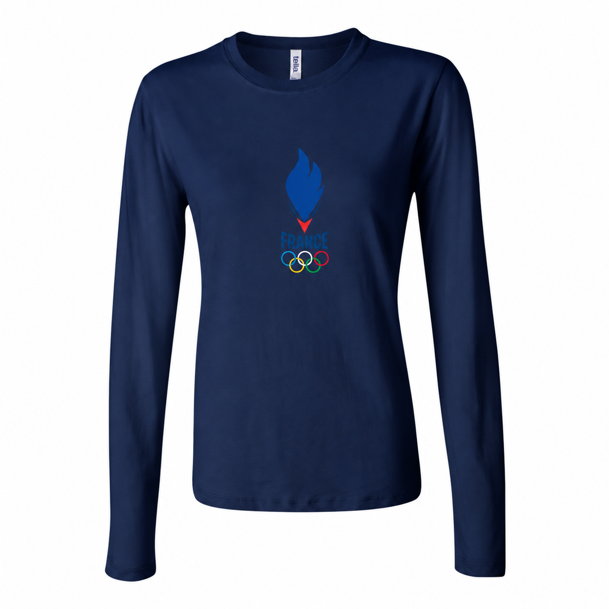 Women's France 2024 Long Sleeve T-Shirt - Navy