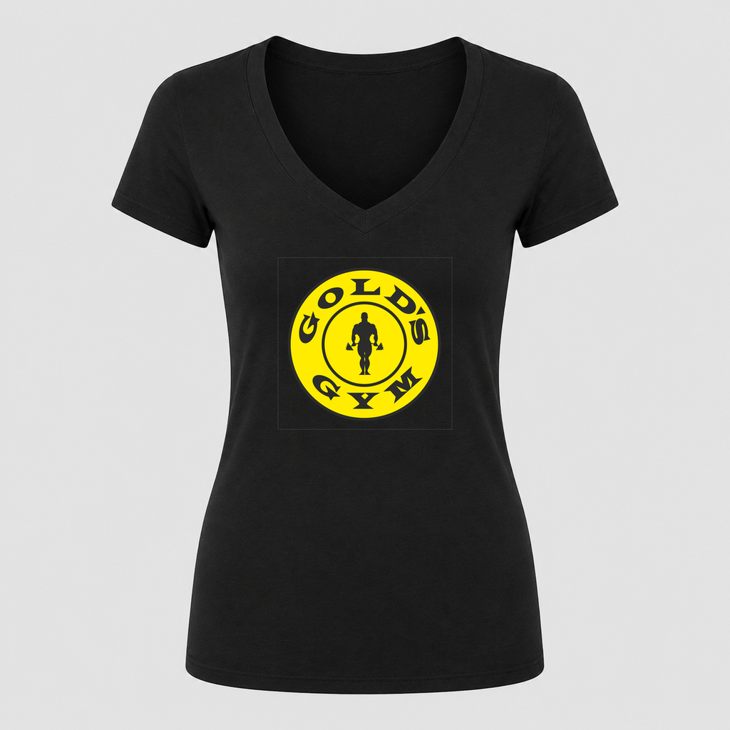 Women's Gold's Gym V Neck T-Shirt in black