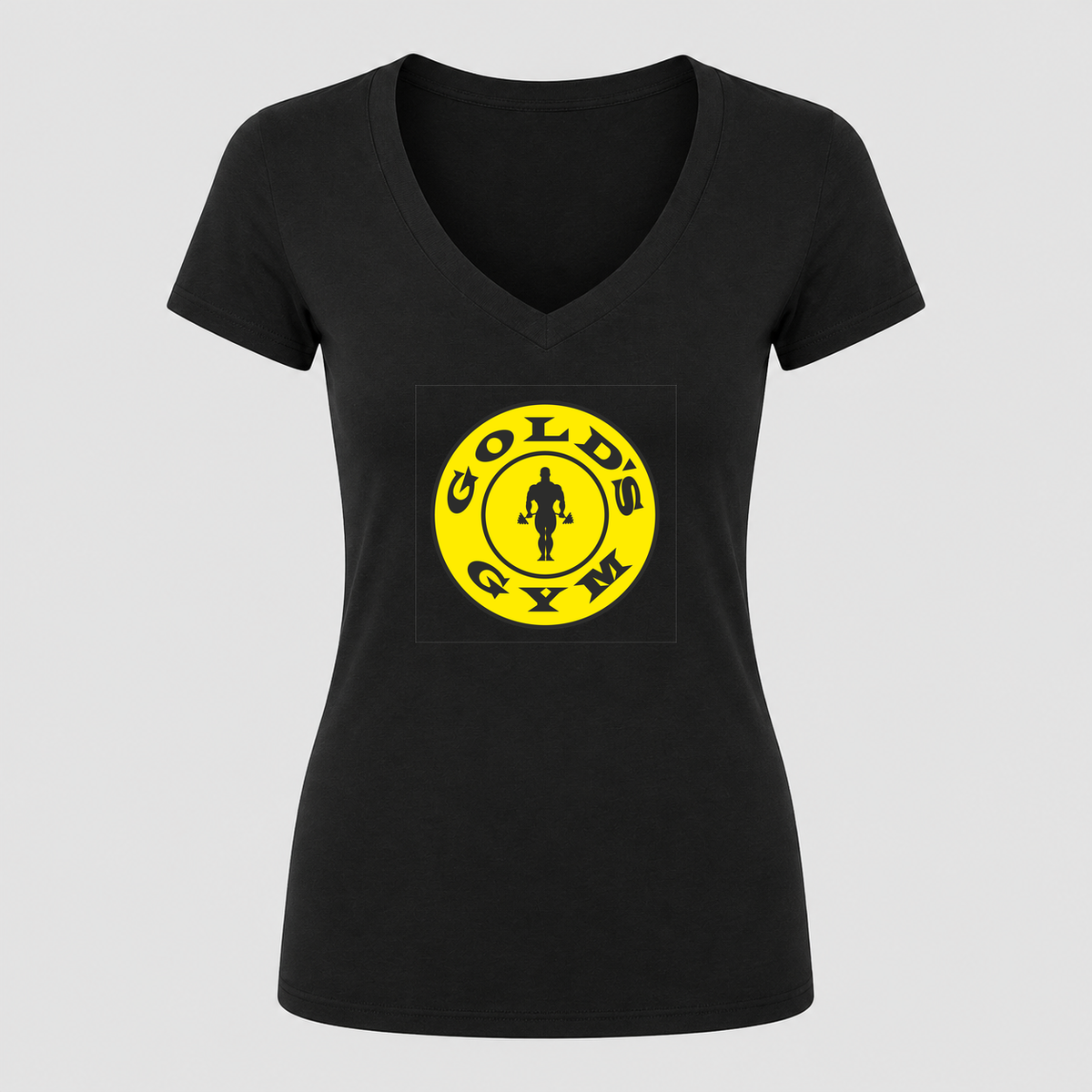 Women's Gold's Gym V Neck T-Shirt in black