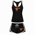 Women's Hooters Tank Top and Shorts Set, black