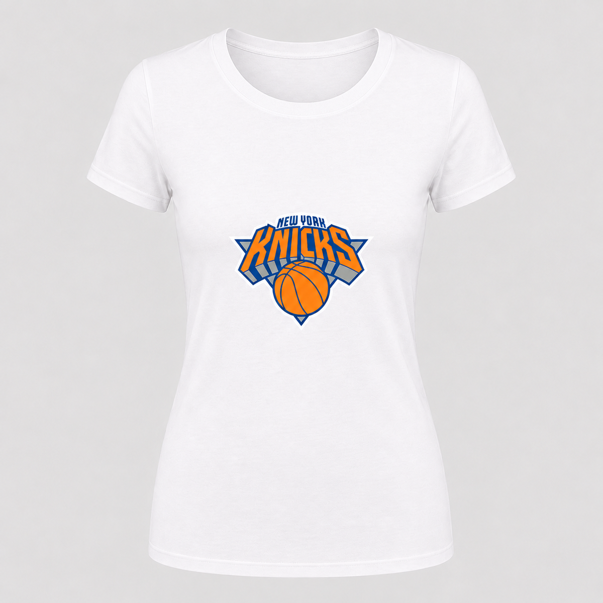 Women's knicks round-neck T-shirt, white