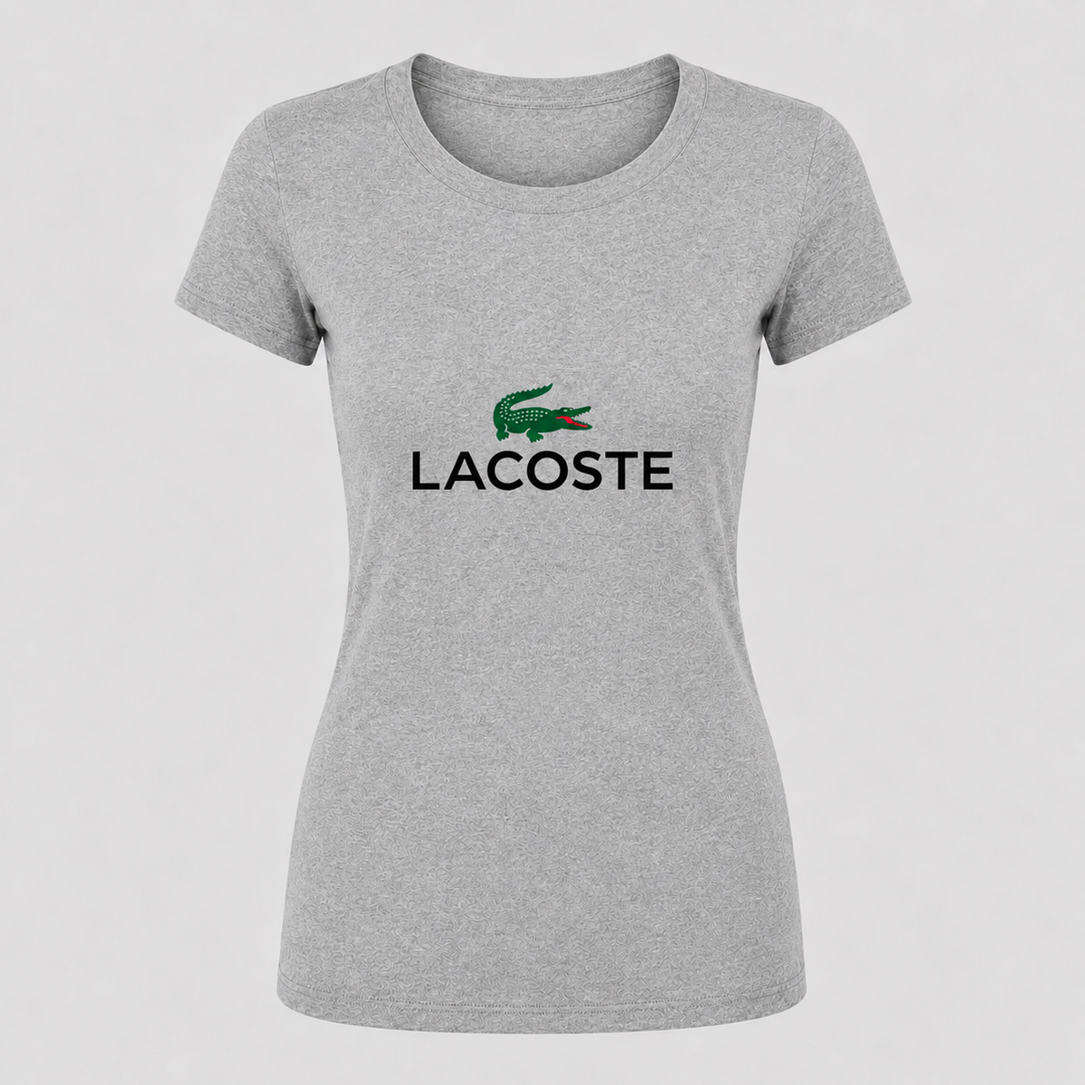 Women's Lacoste round-neck T-shirt, gray