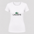 Women's Lacoste round-neck T-shirt, white