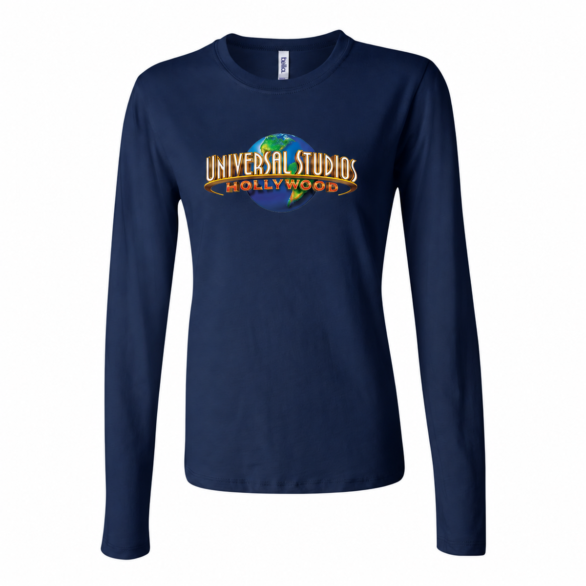 Women's Universal Studio Hollywood Long Sleeve T Shirt – Tee - Navy