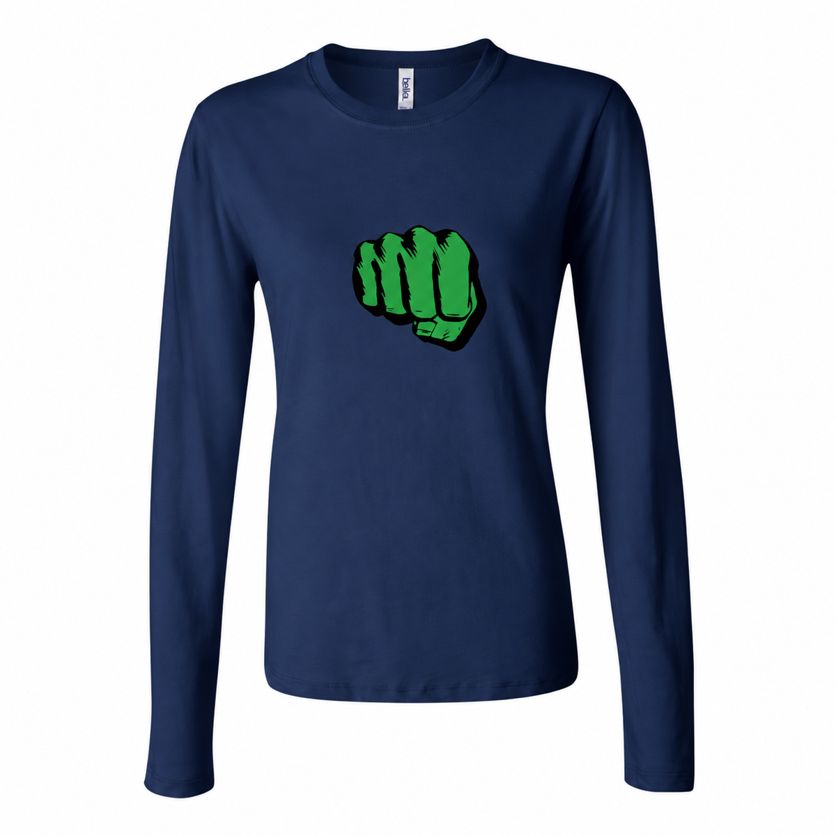 Women's Hulk Punch Long Sleeve T-Shirt - Navy