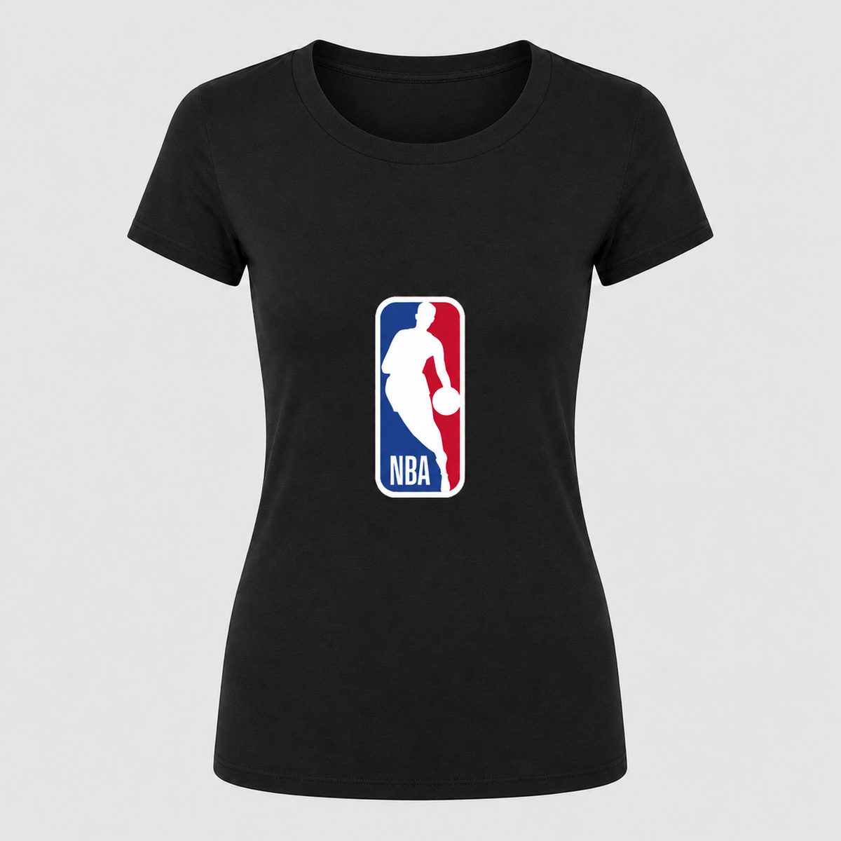 Women's nba round-neck T-shirt, black