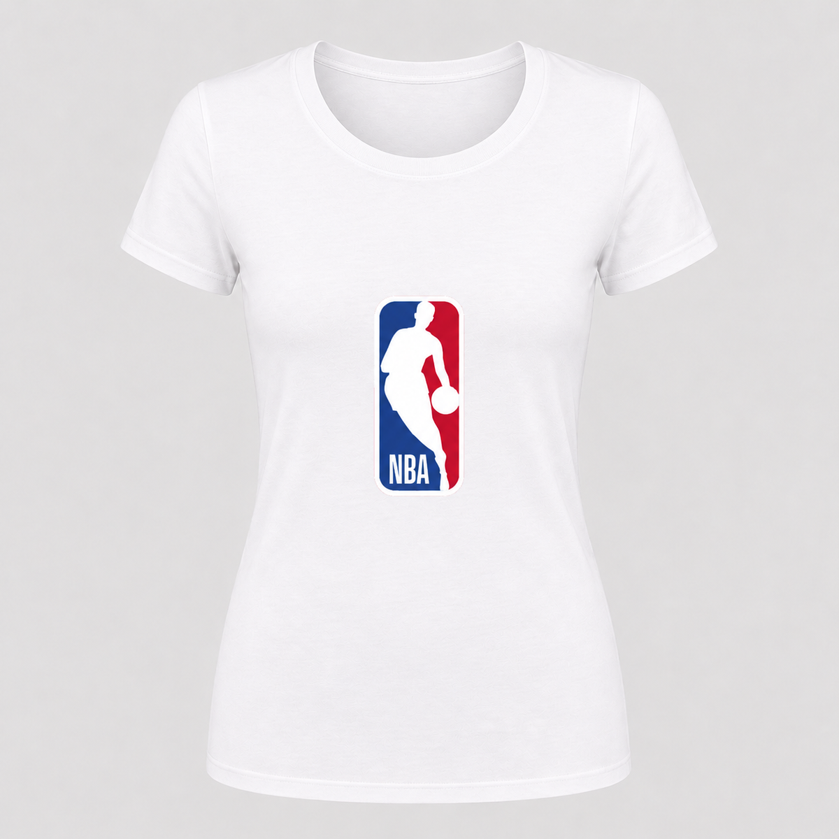 Women's nba round-neck T-shirt, white