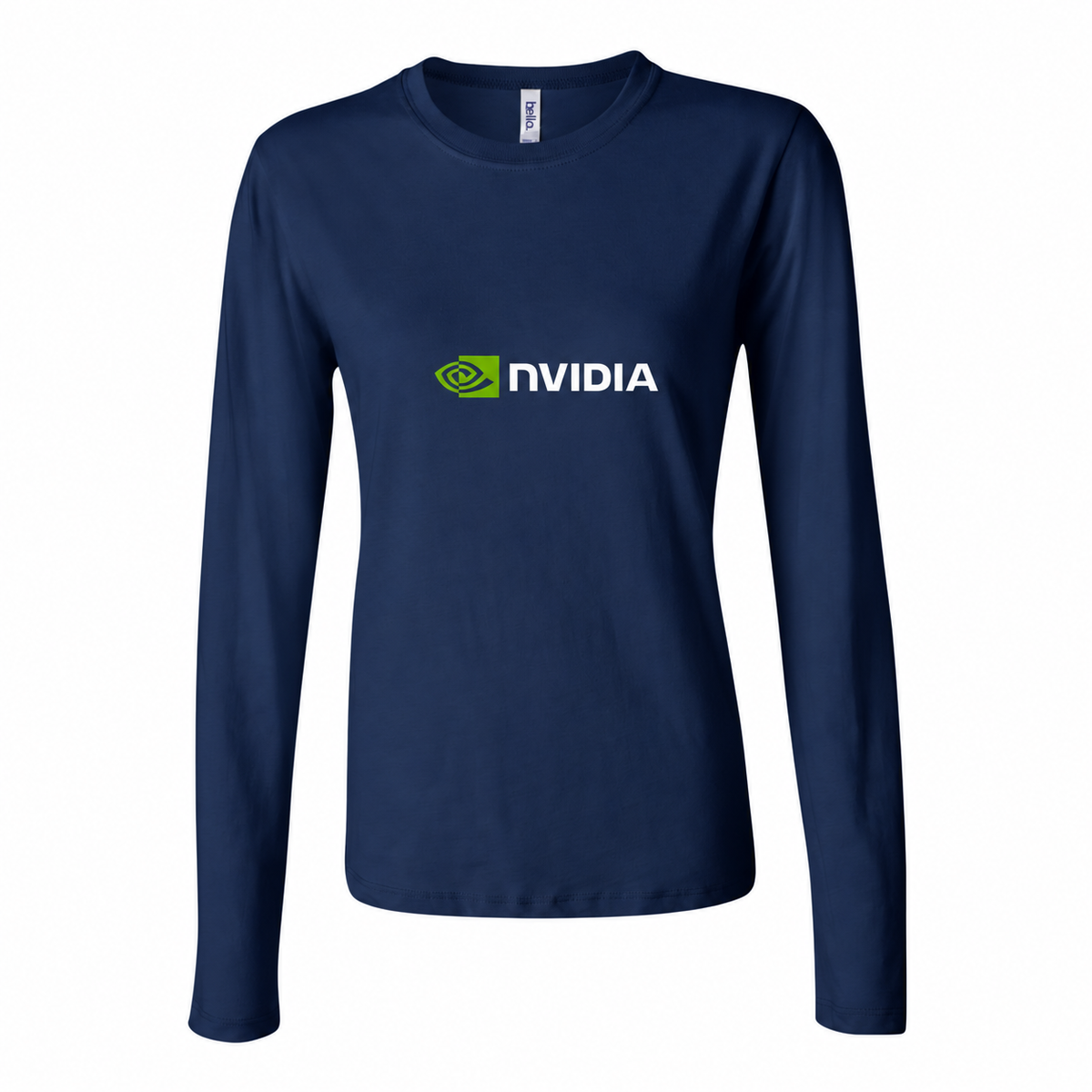 Women's NVIDIA Long Sleeve T-Shirt - Navy