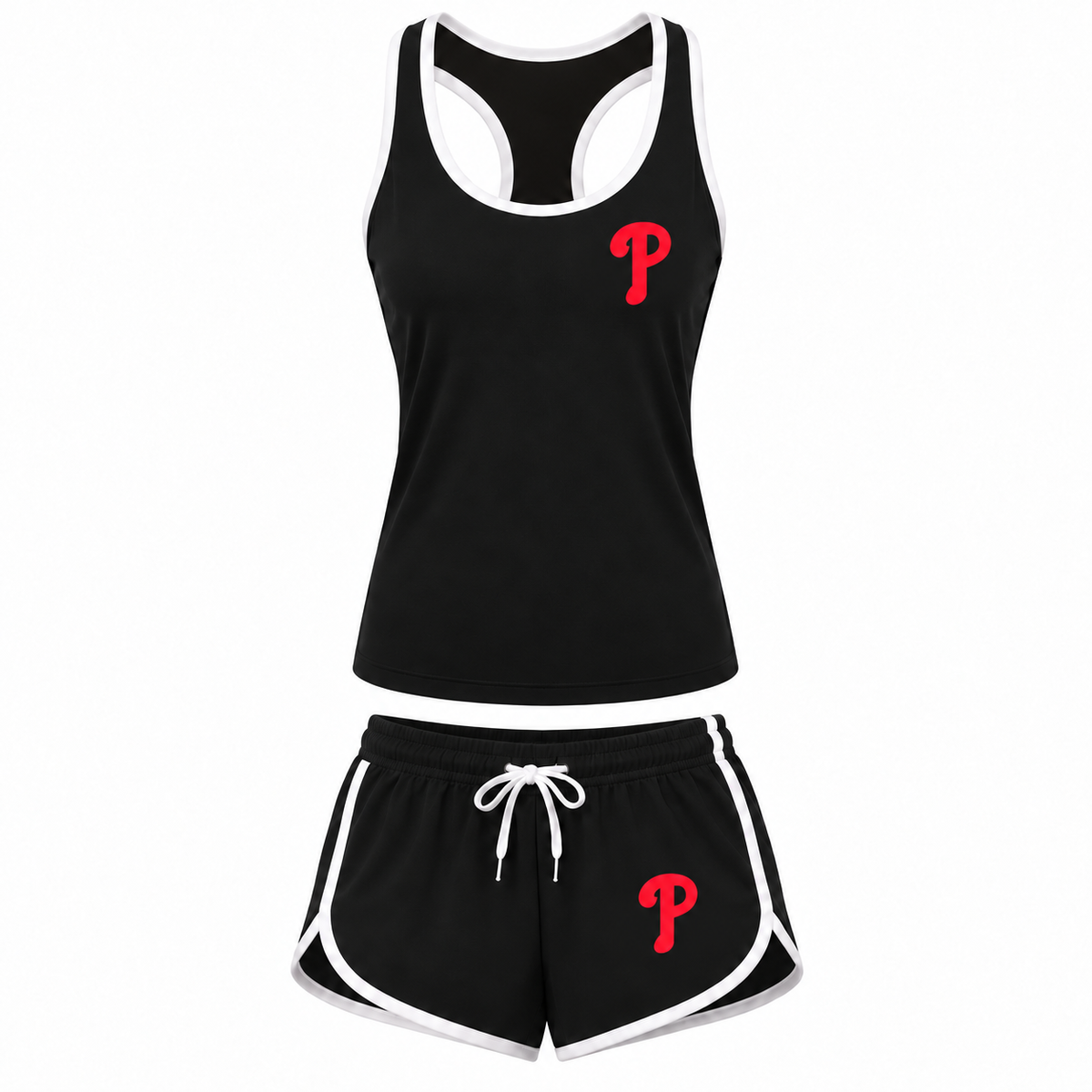 Women's Philadelphia Phillies Tank Top and Shorts Set, black