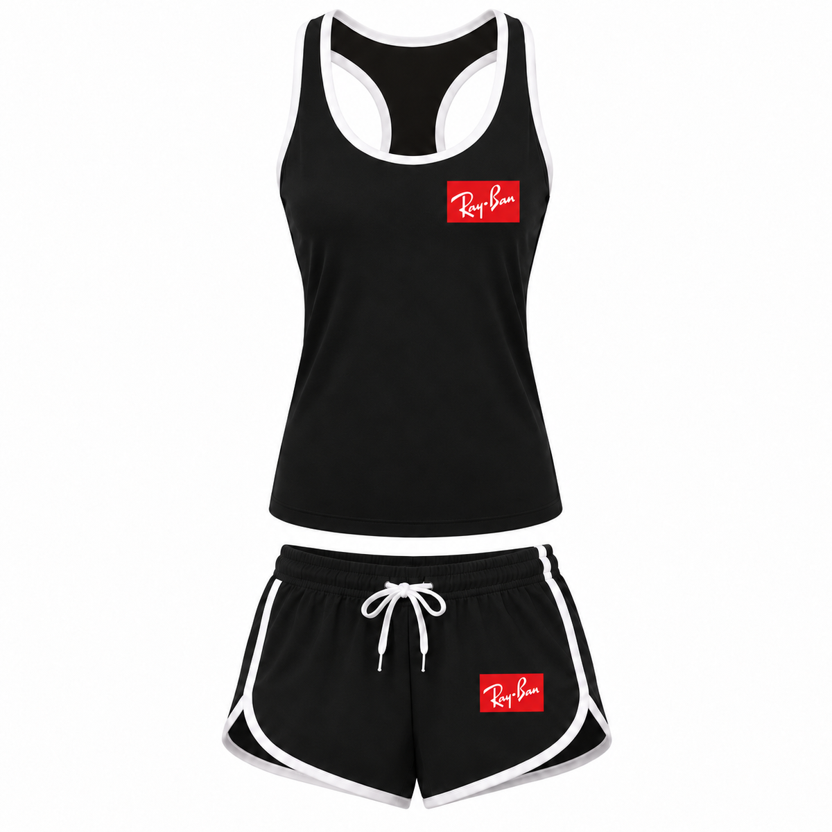 Women's Ray-Ban Tank Top and Shorts Set, black