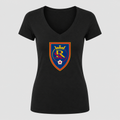 Women's Real Salt Lake V Neck T-Shirt in black