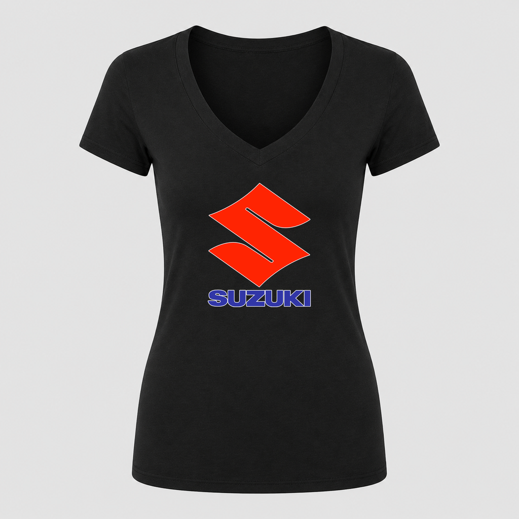 Women's Suzuki V Neck T-Shirt in black