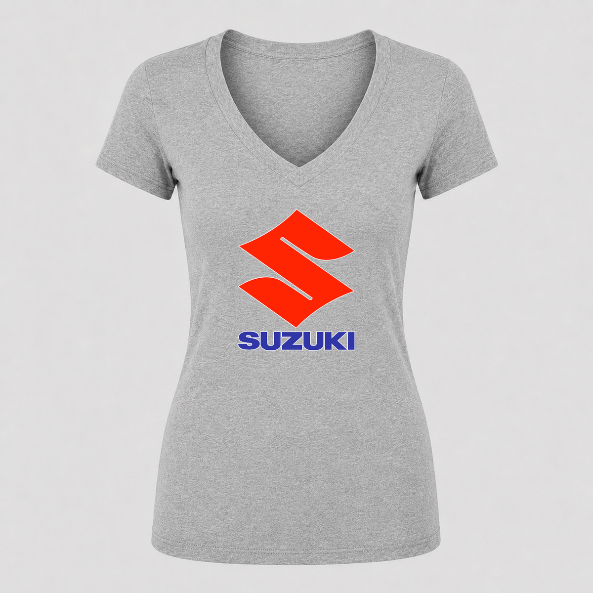Women's Suzuki V Neck T-Shirt in gray