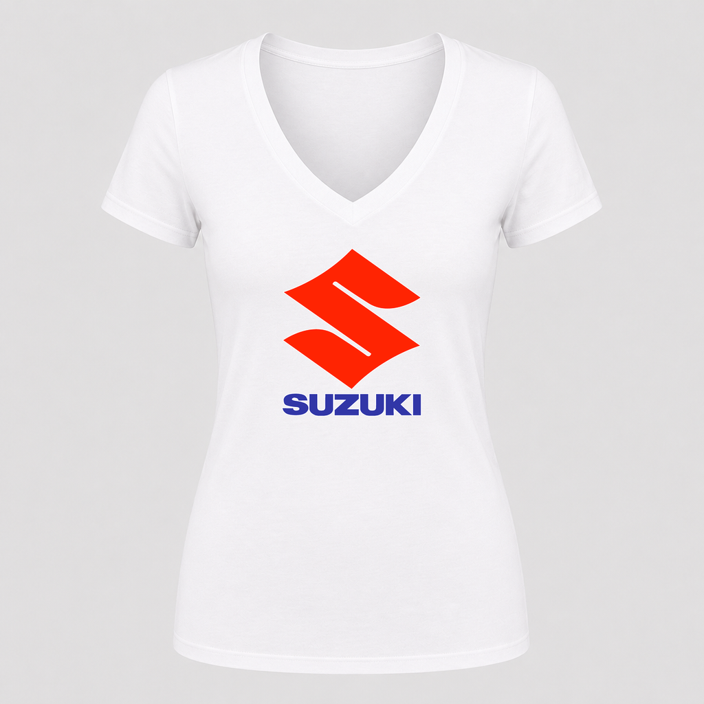 Women's Suzuki V Neck T-Shirt in white