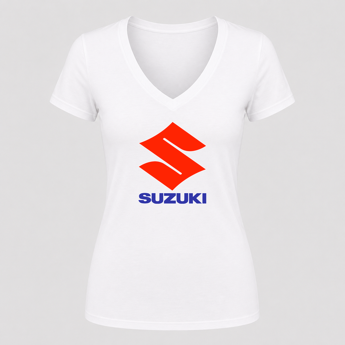 Women's Suzuki V Neck T-Shirt in white