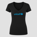Women's UNICEF V Neck T-Shirt in black