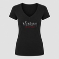 Women's Venom: The Last Dance V Neck T-Shirt in black