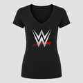 Women's WWE V Neck T-Shirt in black