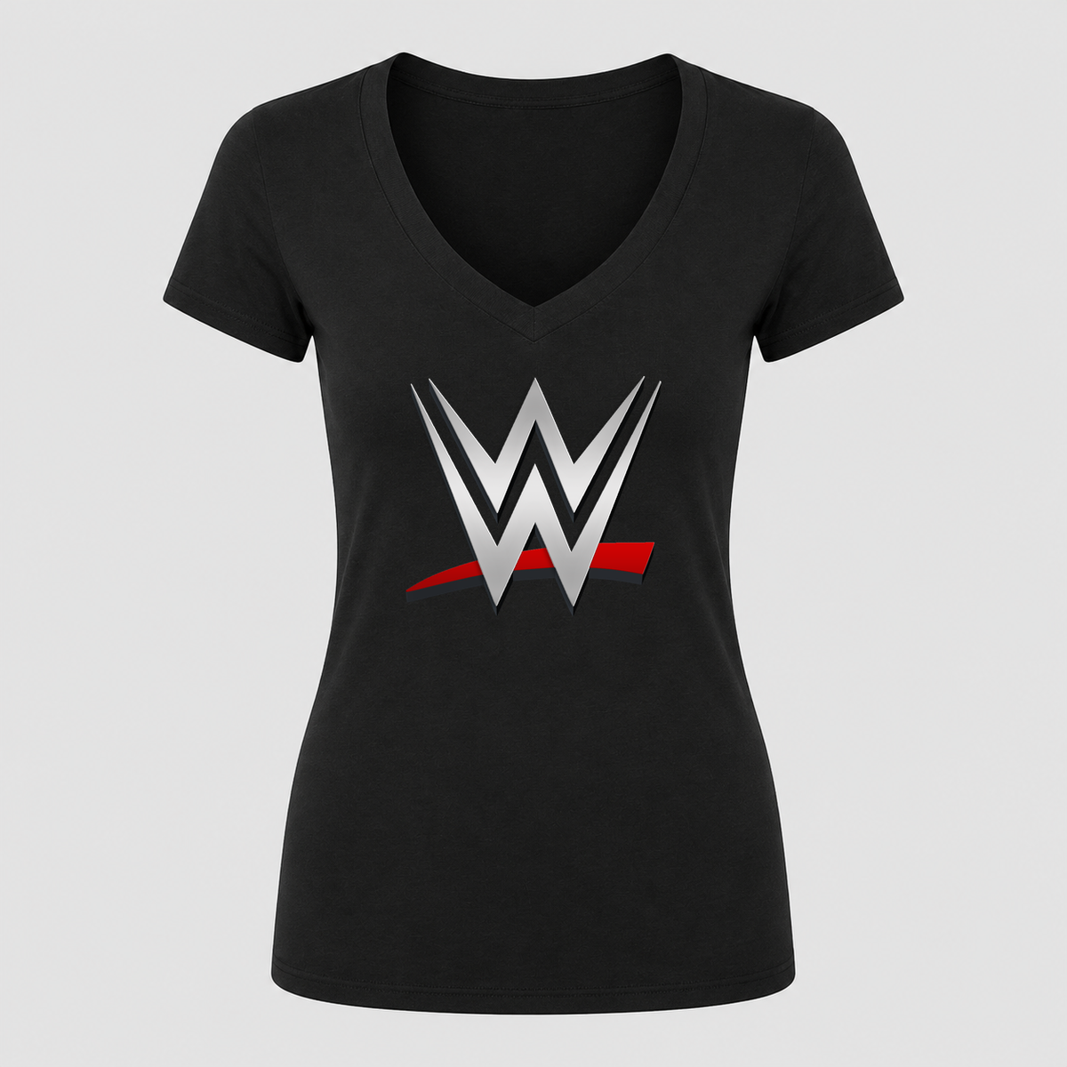 Women's WWE V Neck T-Shirt in black