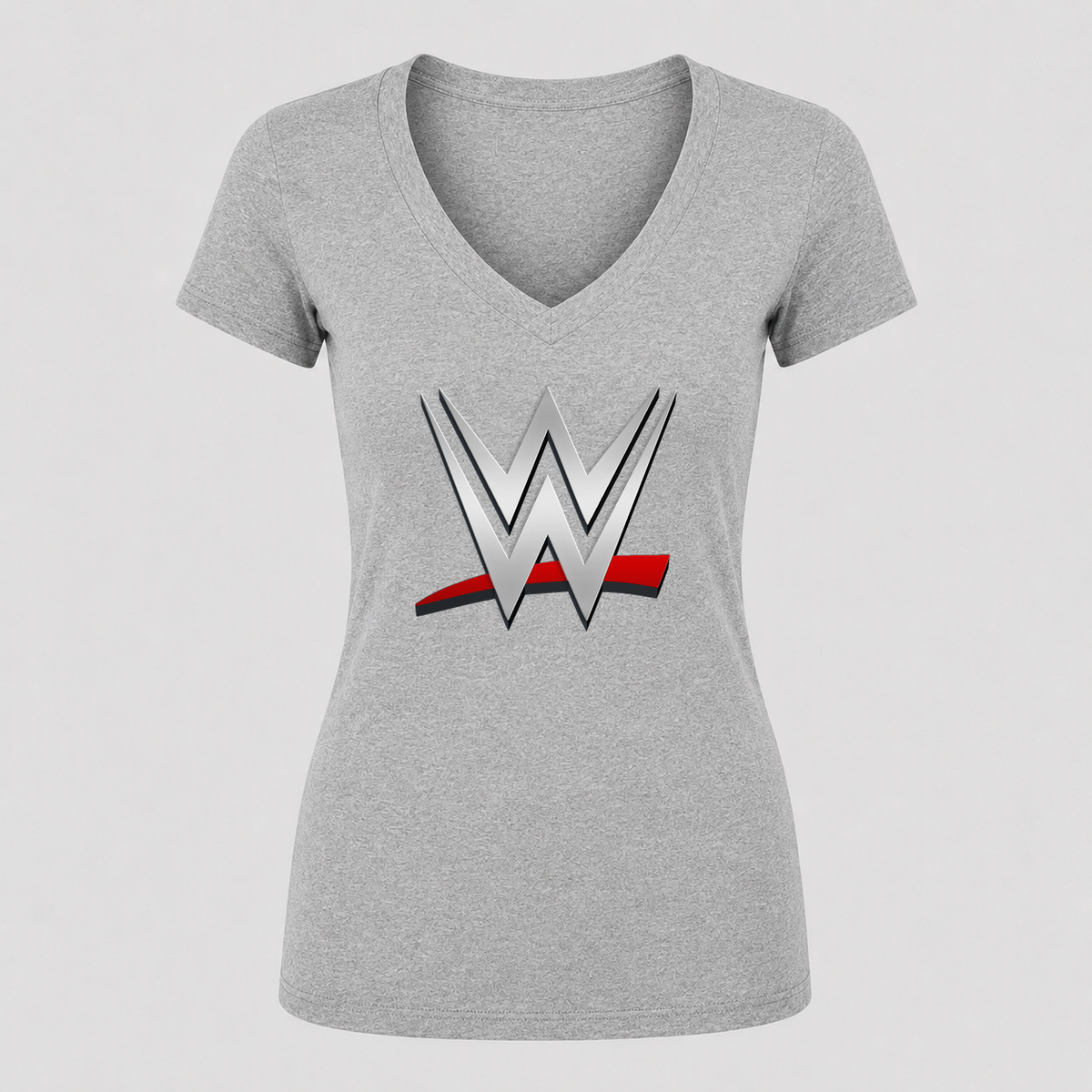 Women's WWE V Neck T-Shirt in gray