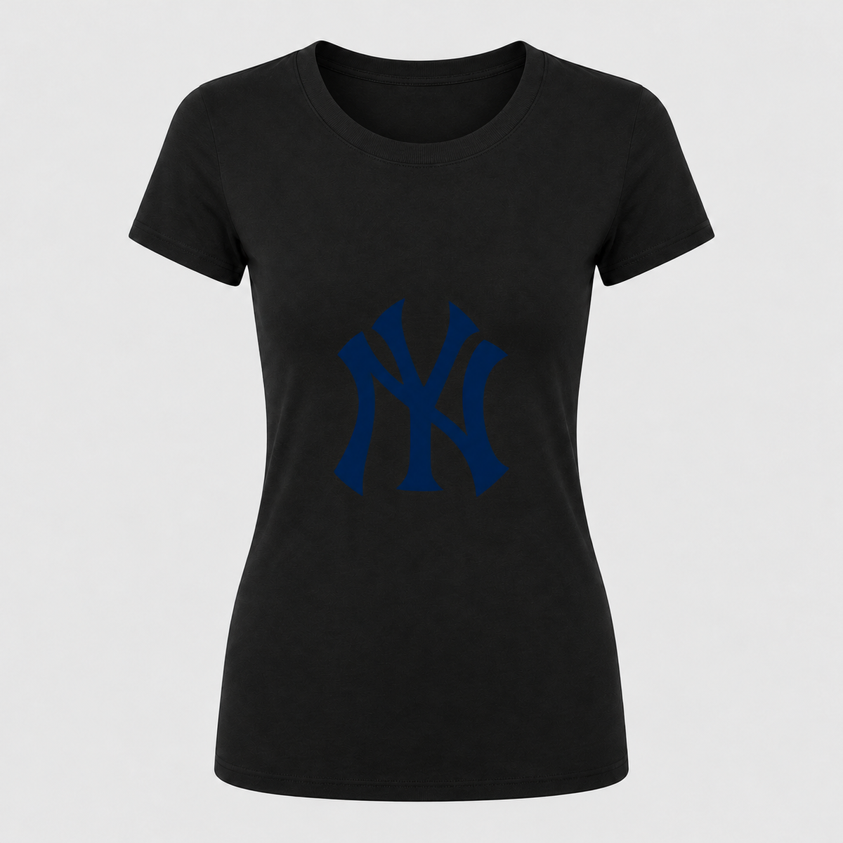 Women's yankees round-neck T-shirt, black