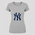 Women's yankees round-neck T-shirt, gray
