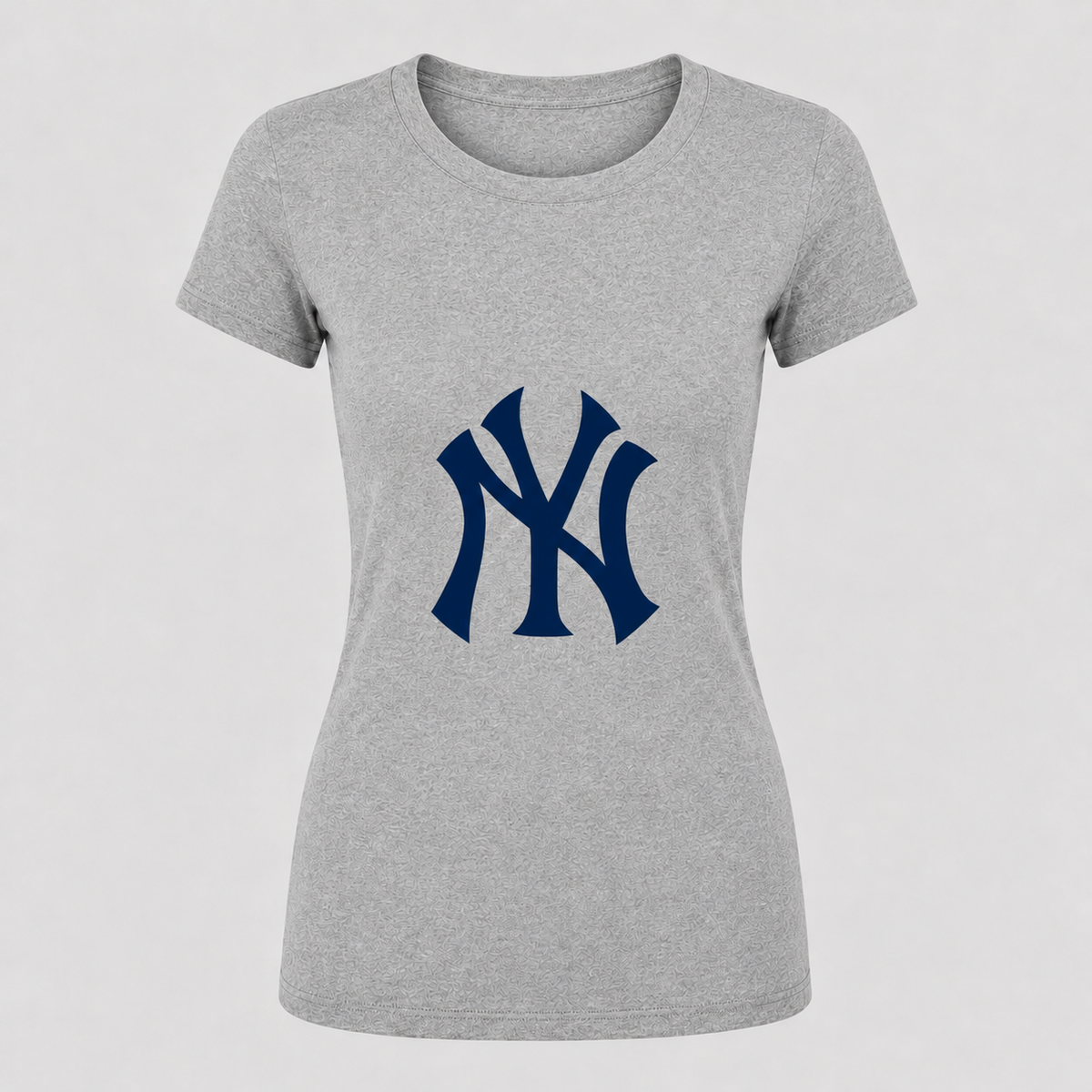 Women's yankees round-neck T-shirt, gray