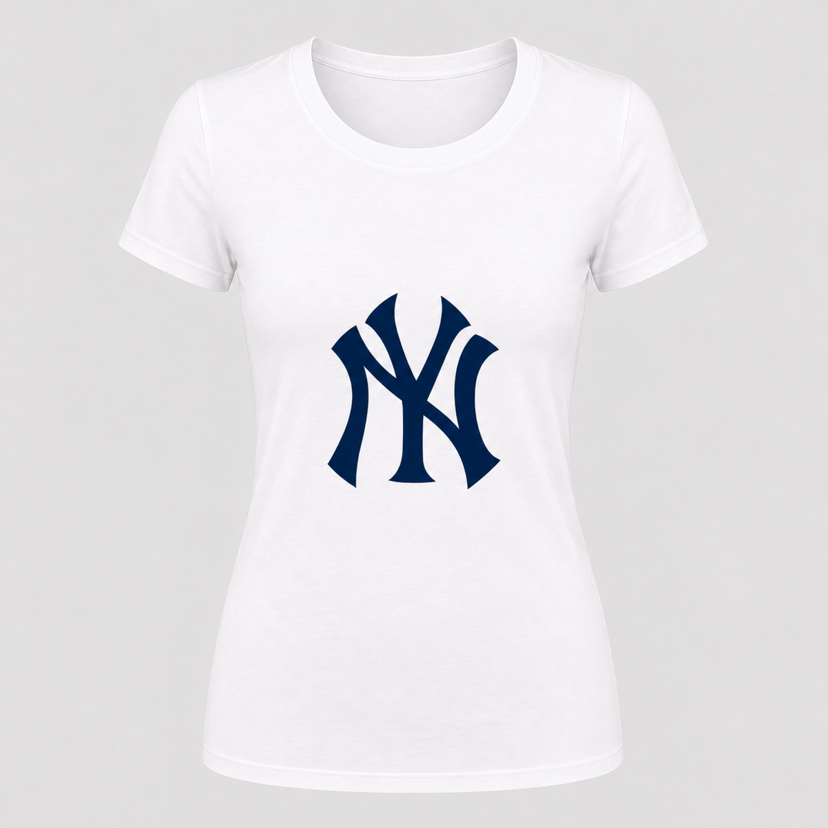 Women's yankees round-neck T-shirt, white