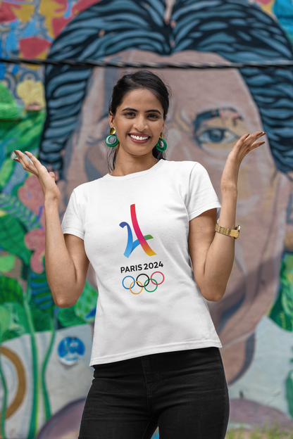 Women's Paris 2024 Olympics Round Neck T-Shirt