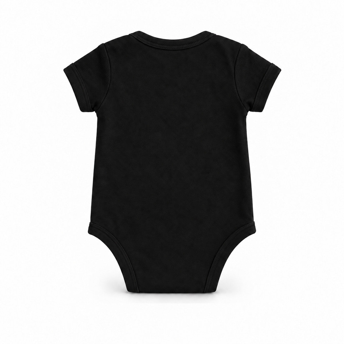 Black Yankees baby romper — back view