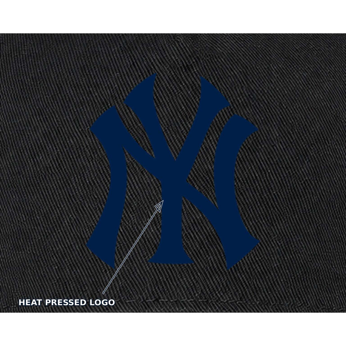 Black New York Yankees dad baseball cap hat - heat pressed logo callout