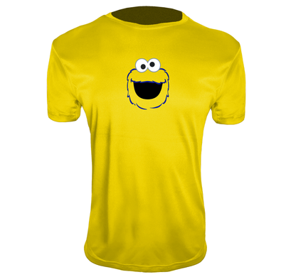 Men's Sesame Street Cookie Monster face Polyester T-Shirts