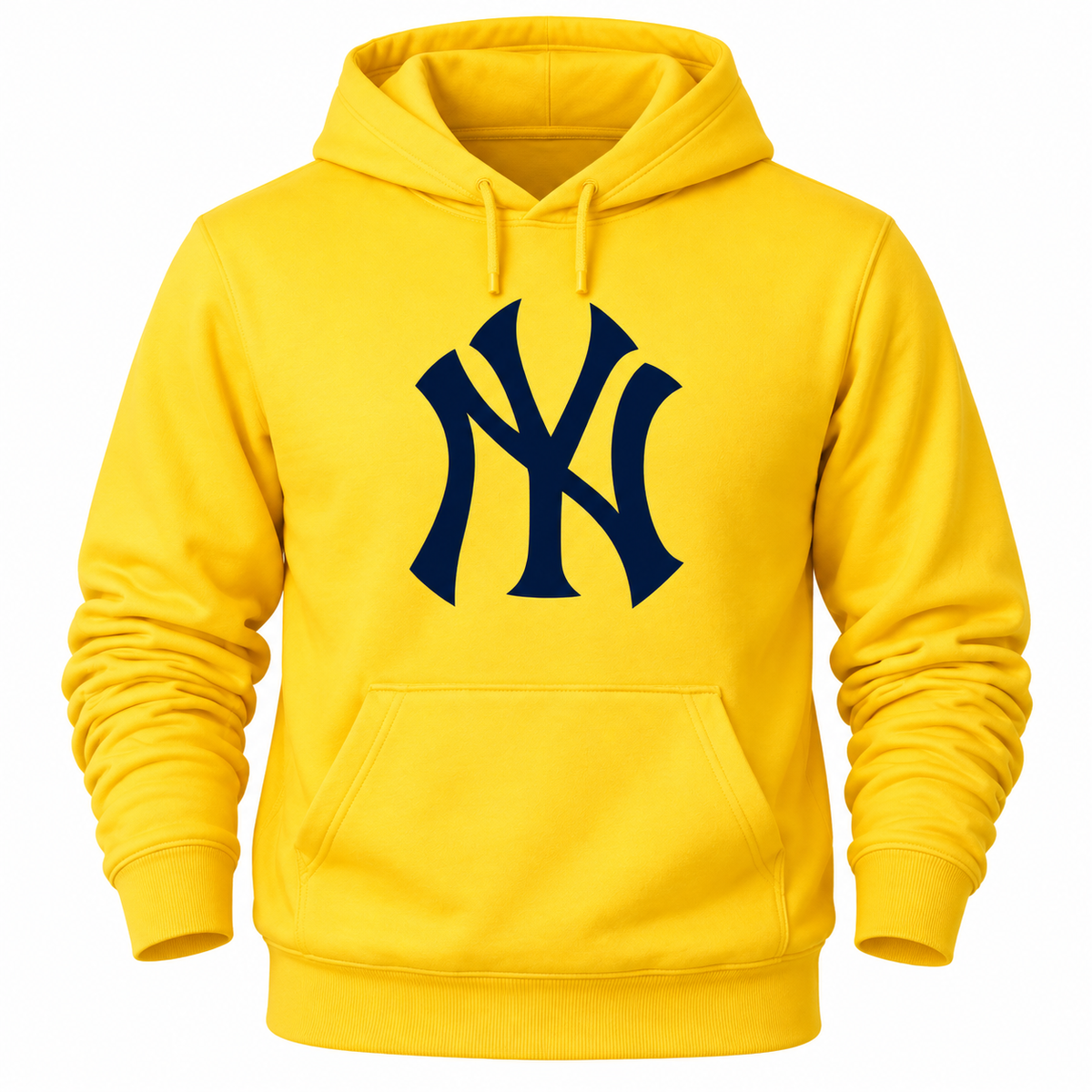 Yellow New York Yankees pullover hoodie - front view