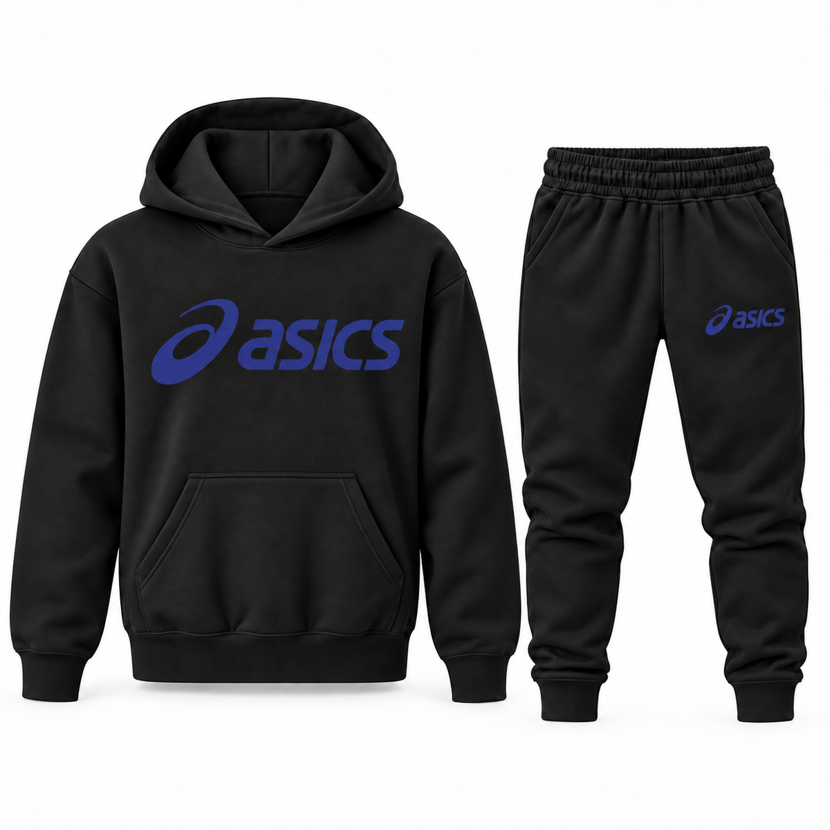 Youth ASICS Hoodie Jogger Set - Black