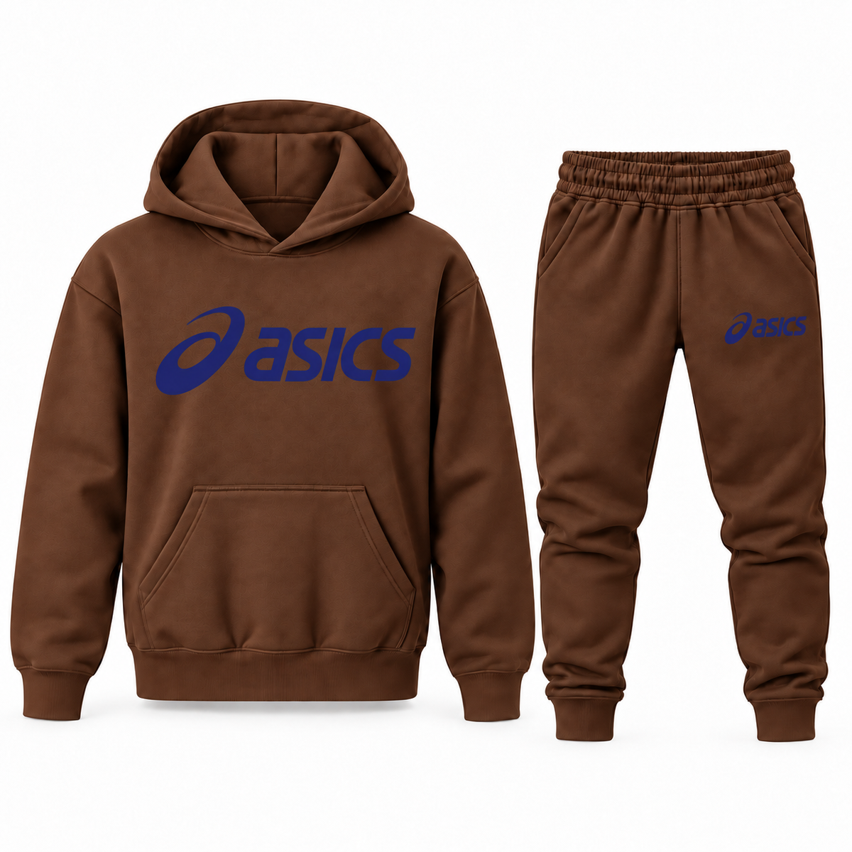 Youth ASICS Hoodie Jogger Set - Brown