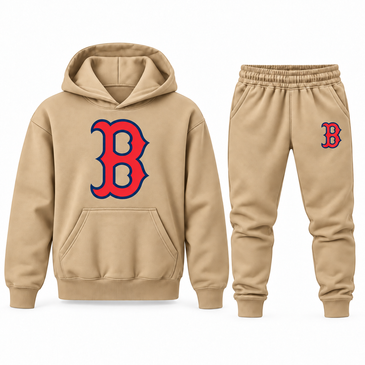 Youth Boston Red Sox Hoodie Jogger Set - Tan