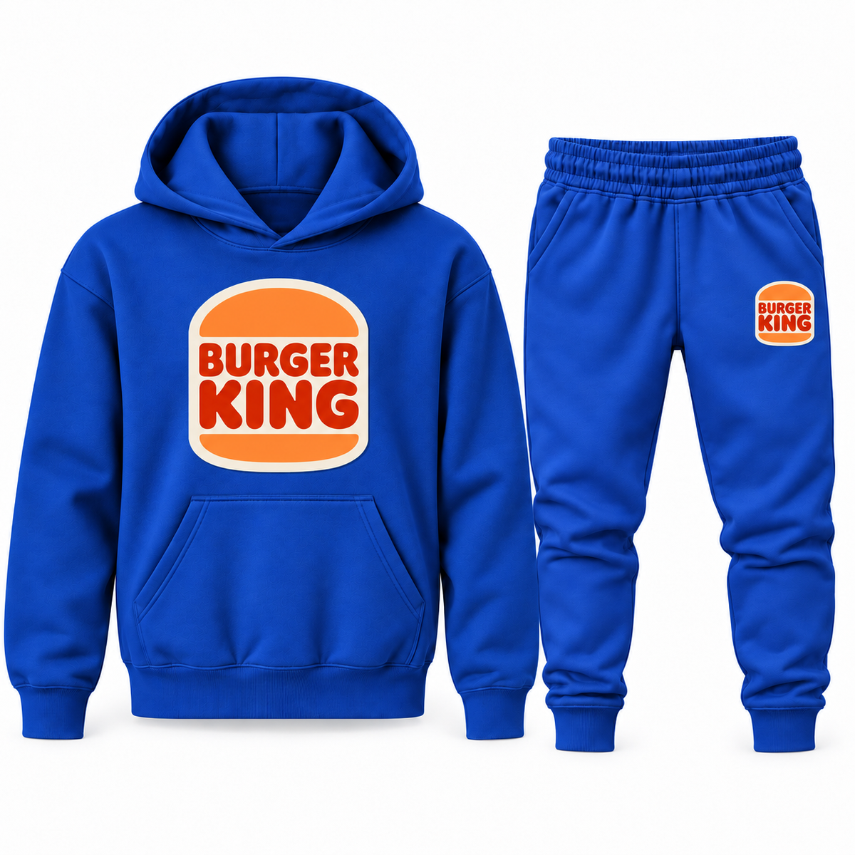 Youth Burger King Hoodie Jogger Set in Blue