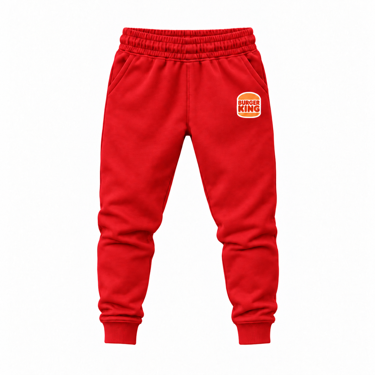Youth Burger King Joggers Sweatpants - Red