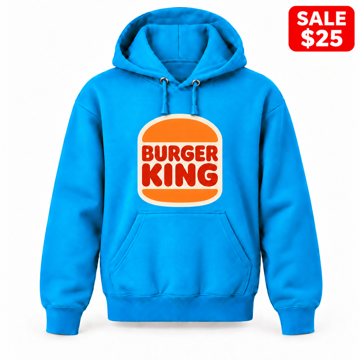 Youth Burger King Pullover Hoodie in Turquoise — SALE $25