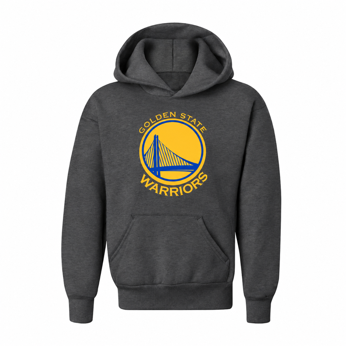 Youth Golden State Warriors Pullover Hoodie - Charcoal