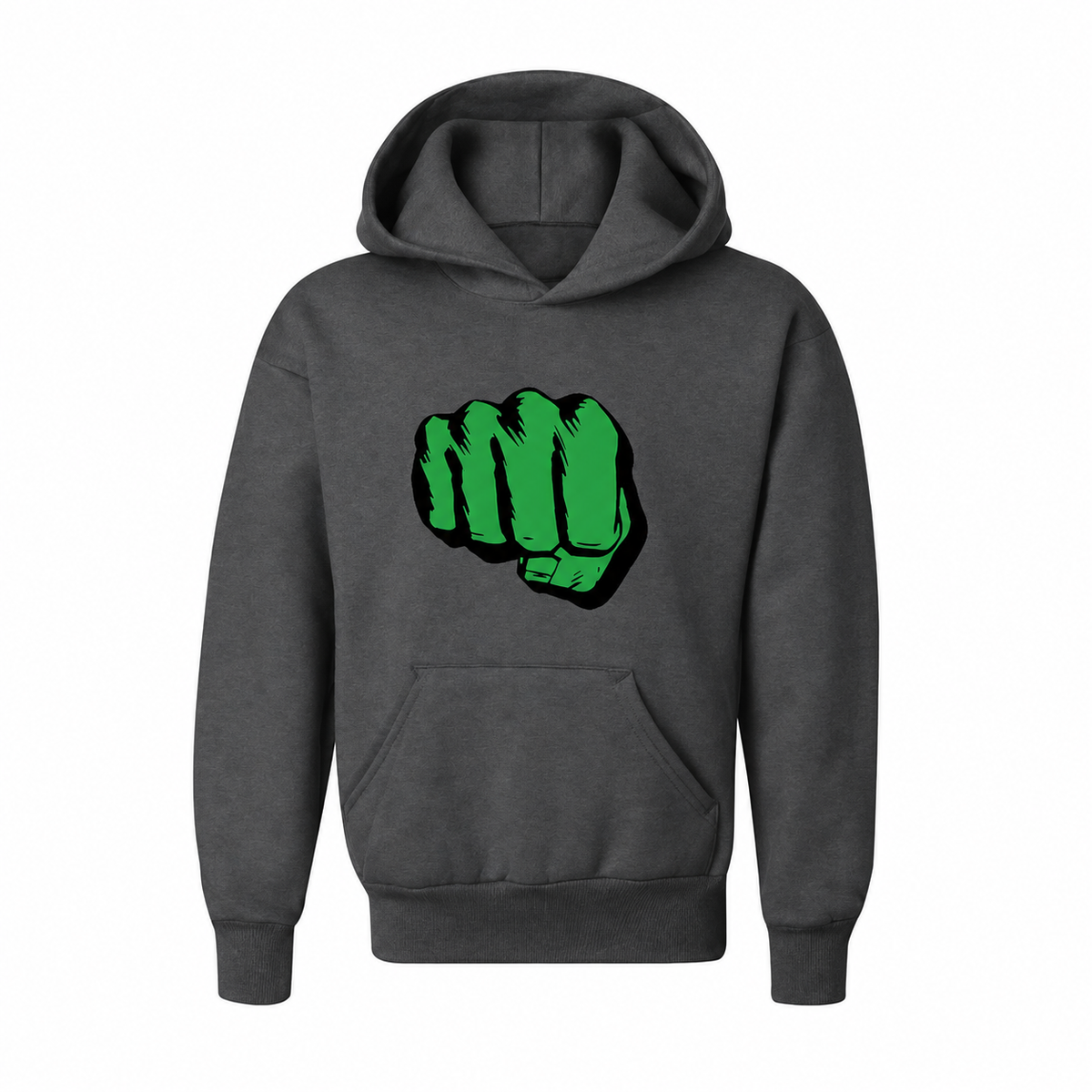 Youth's Hulk Punch Pullover Hoodie - Charcoal