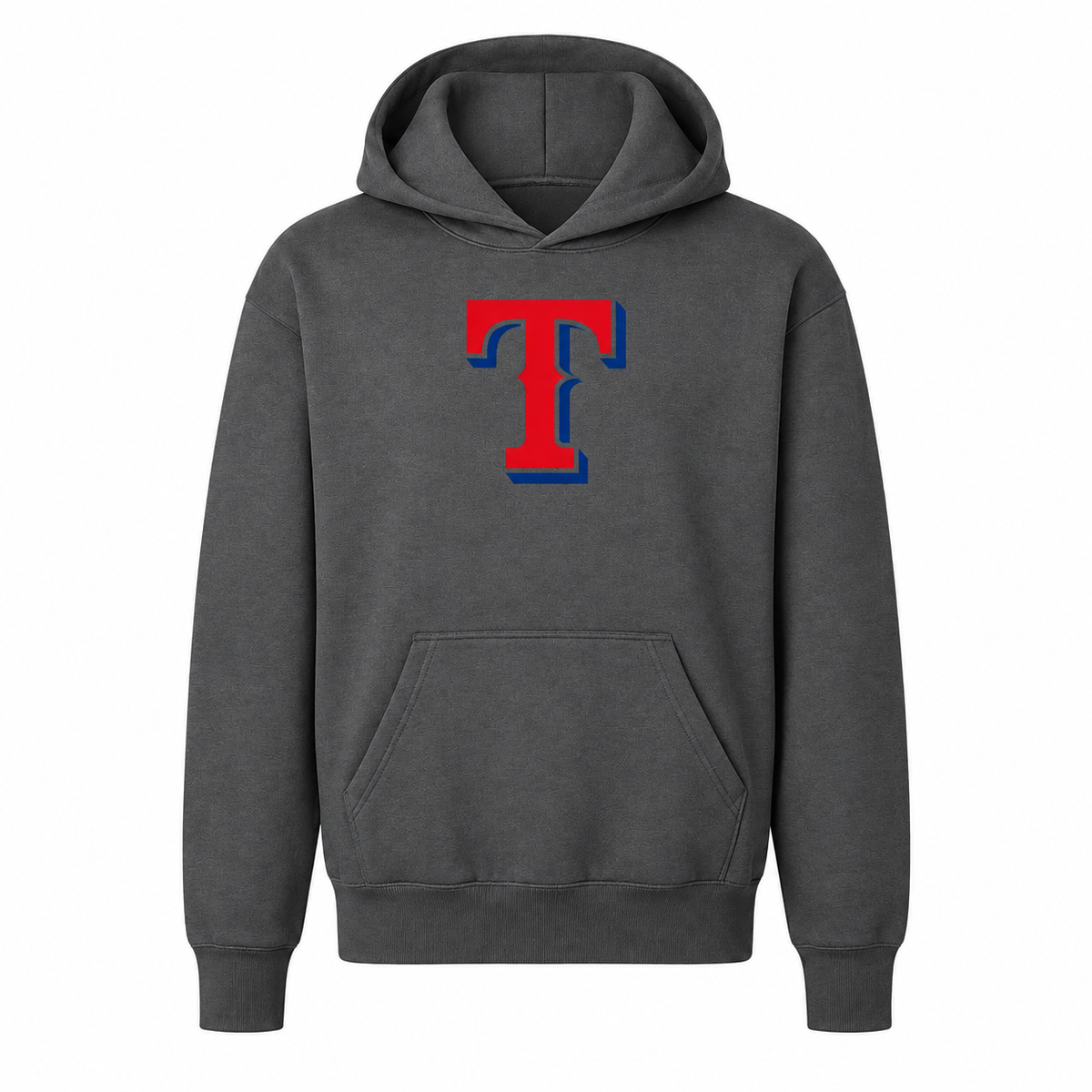 Youth Texas Rangers Pullover Hoodie - Charcoal
